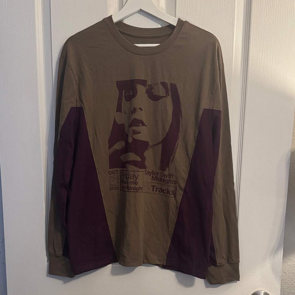 Taylor Swift Brown and Purple Long Sleeve Tee